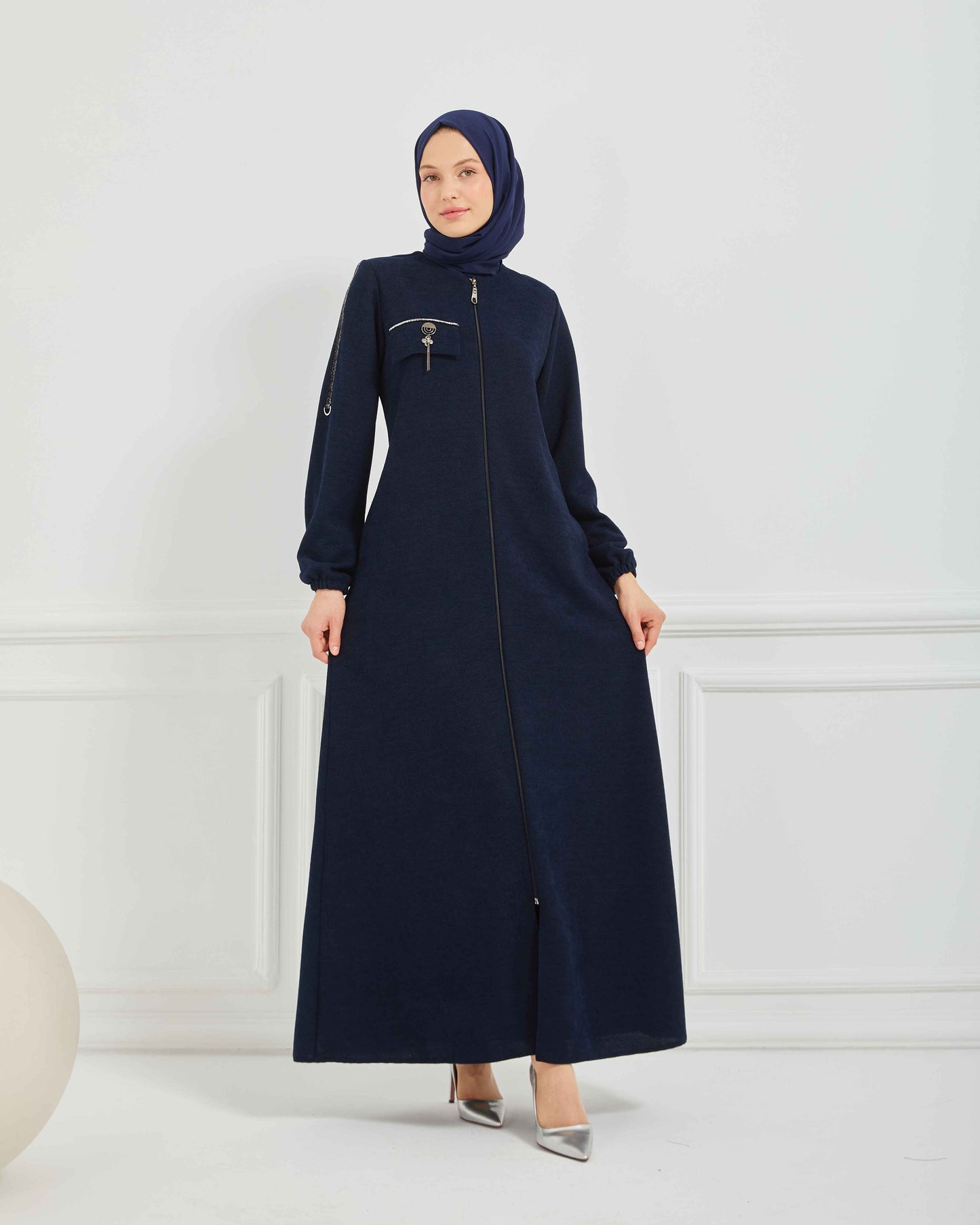 Kışlık Ferace Lacivert | K20955