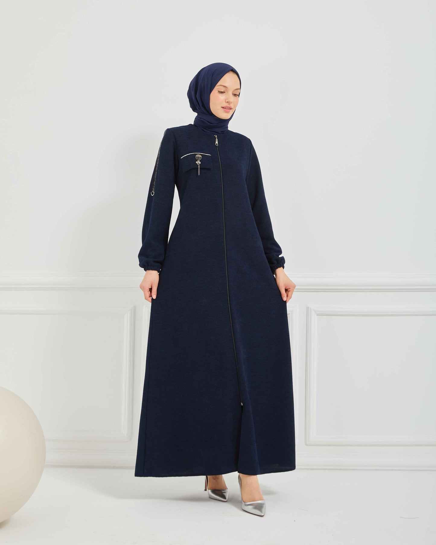 Kışlık Ferace Lacivert | K20955