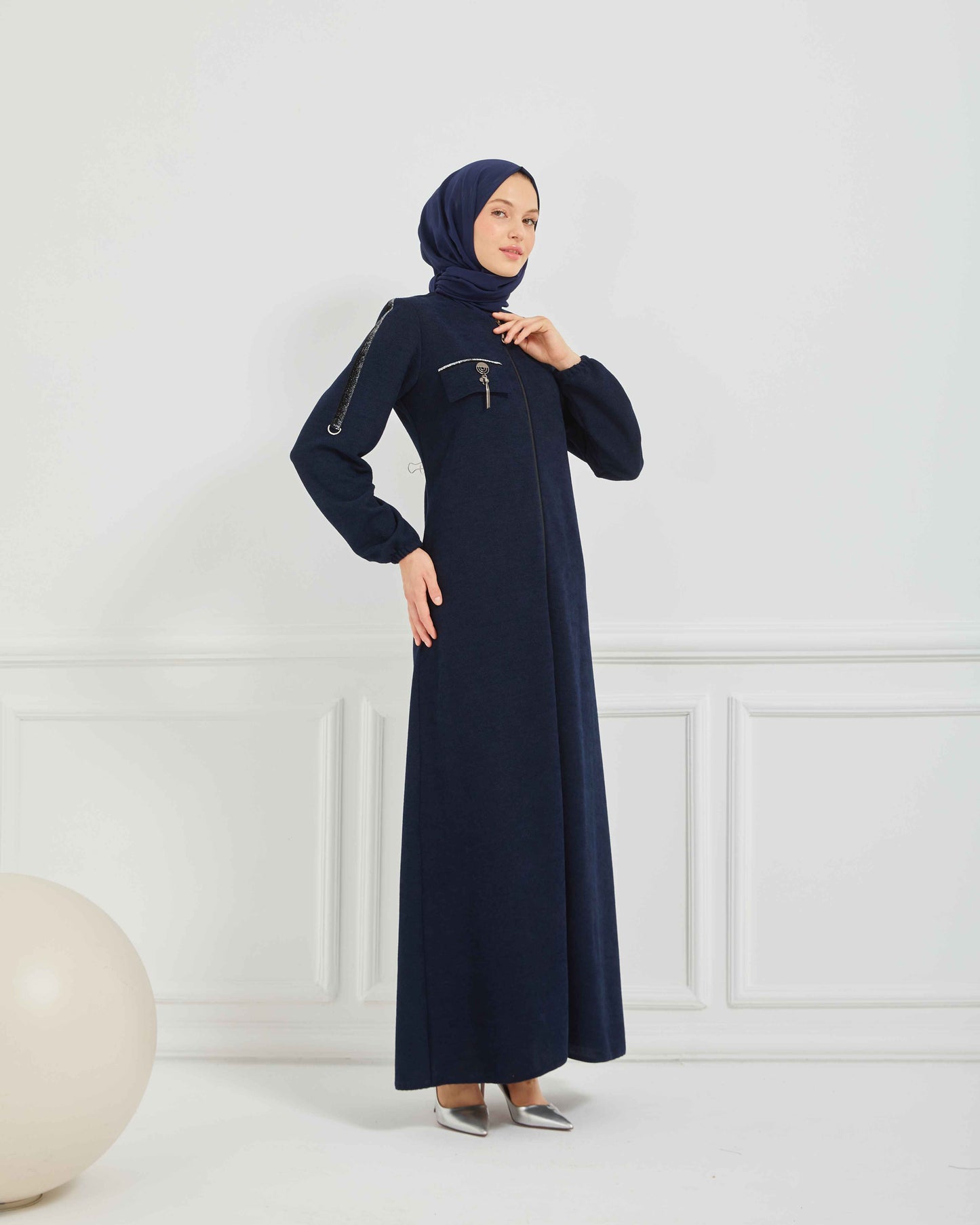 Kışlık Ferace Lacivert | K20955