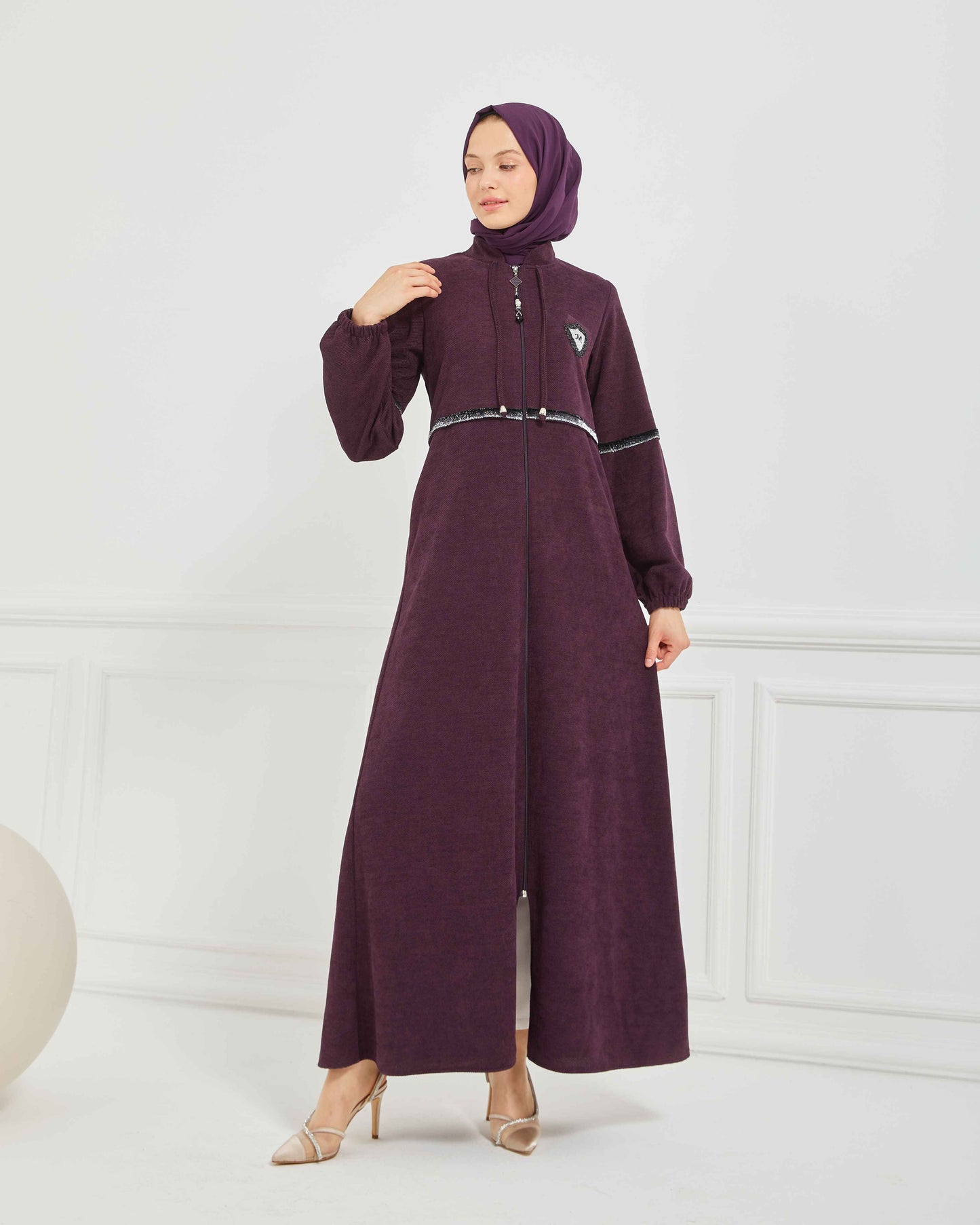 Kışlık Ferace Mürdüm | K20838