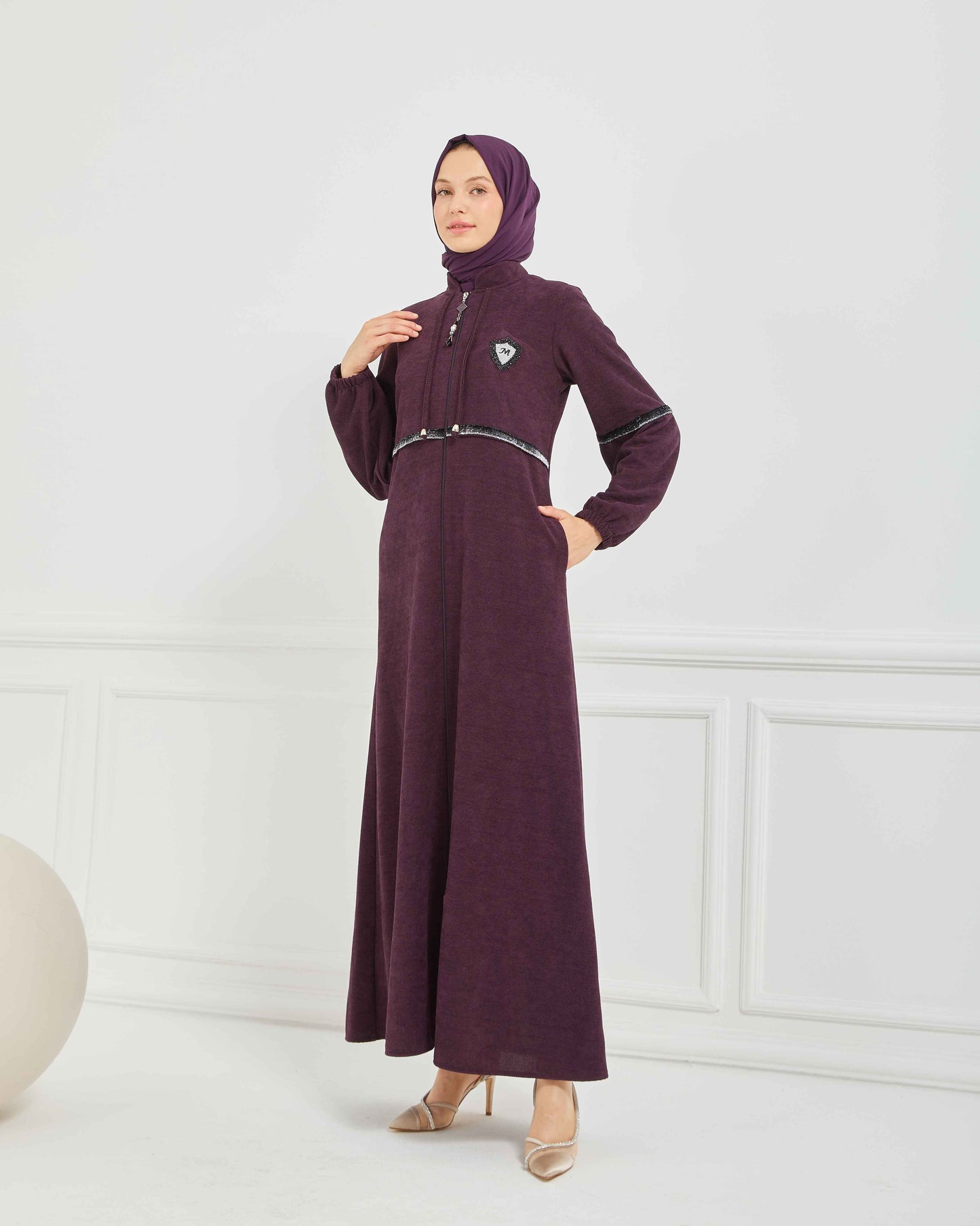 Kışlık Ferace Mürdüm | K20838