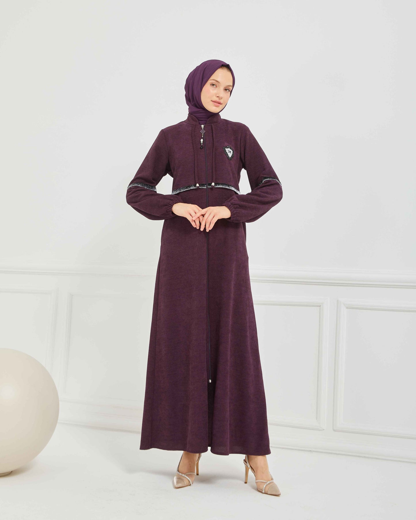 Kışlık Ferace Mürdüm | K20838