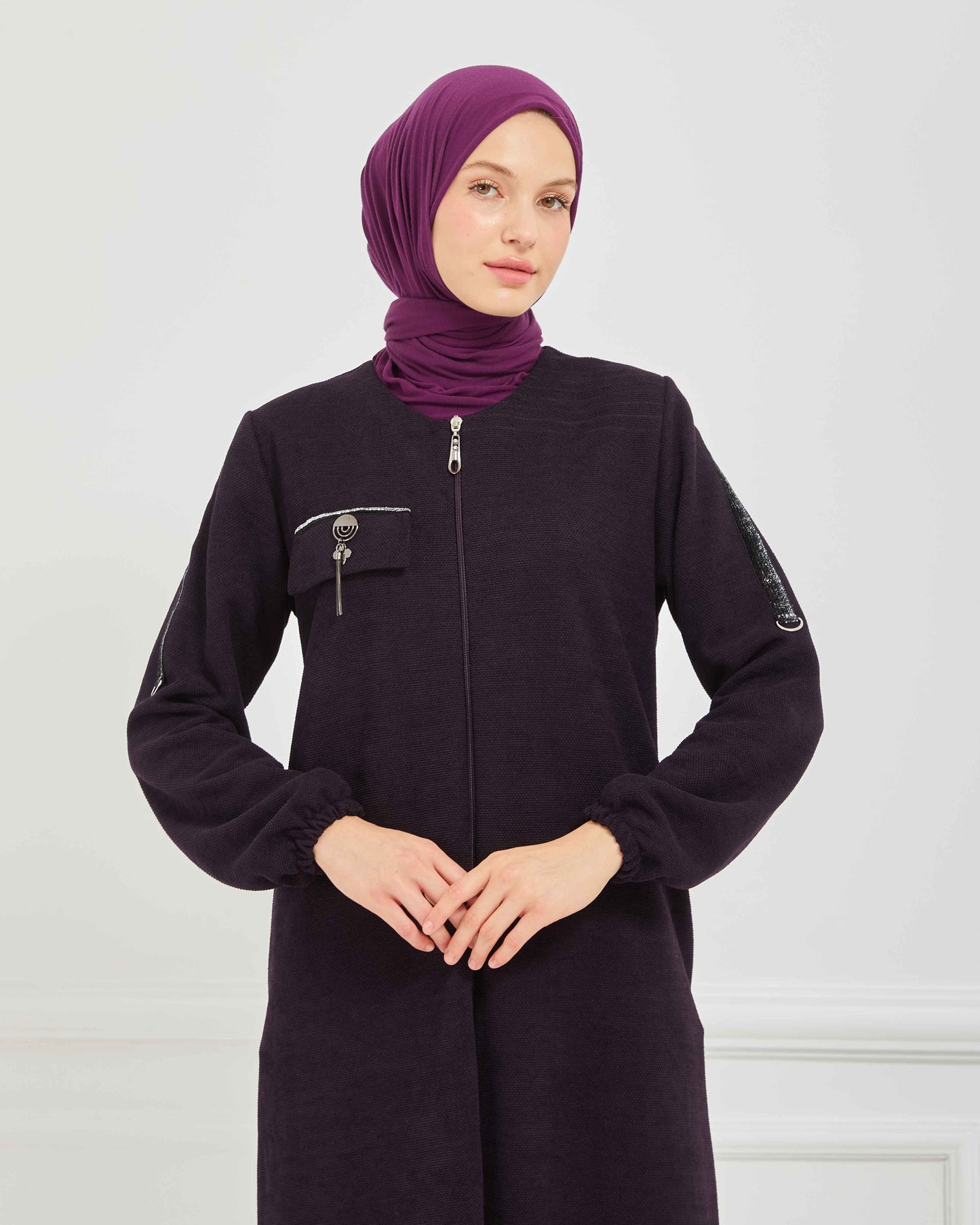 Kışlık Ferace Mürdüm | K20958
