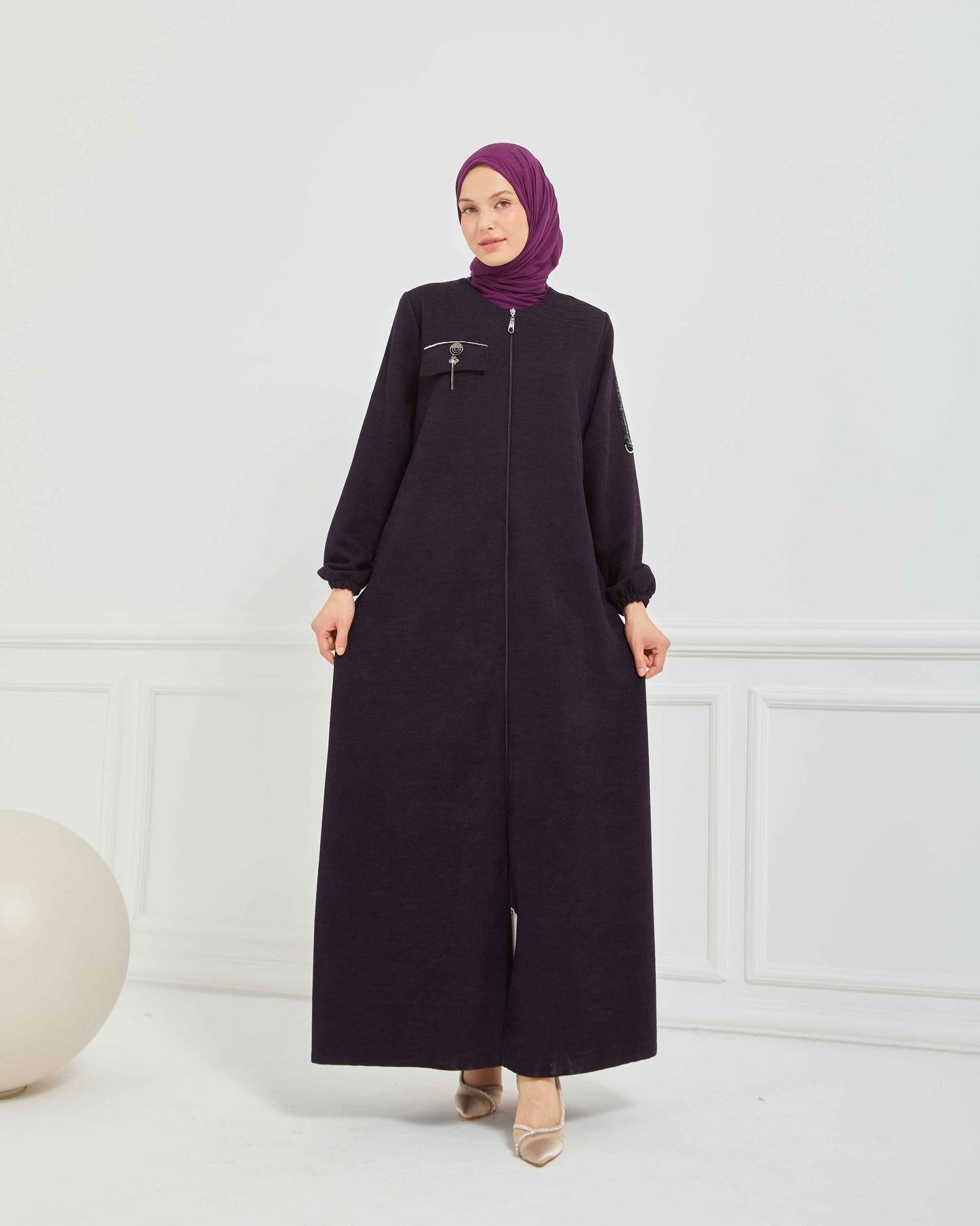 Kışlık Ferace Mürdüm | K20958