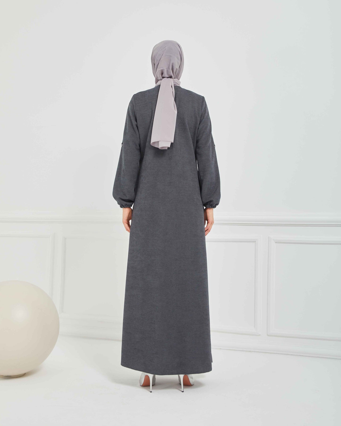 Kışlık Ferace Gri | K209524