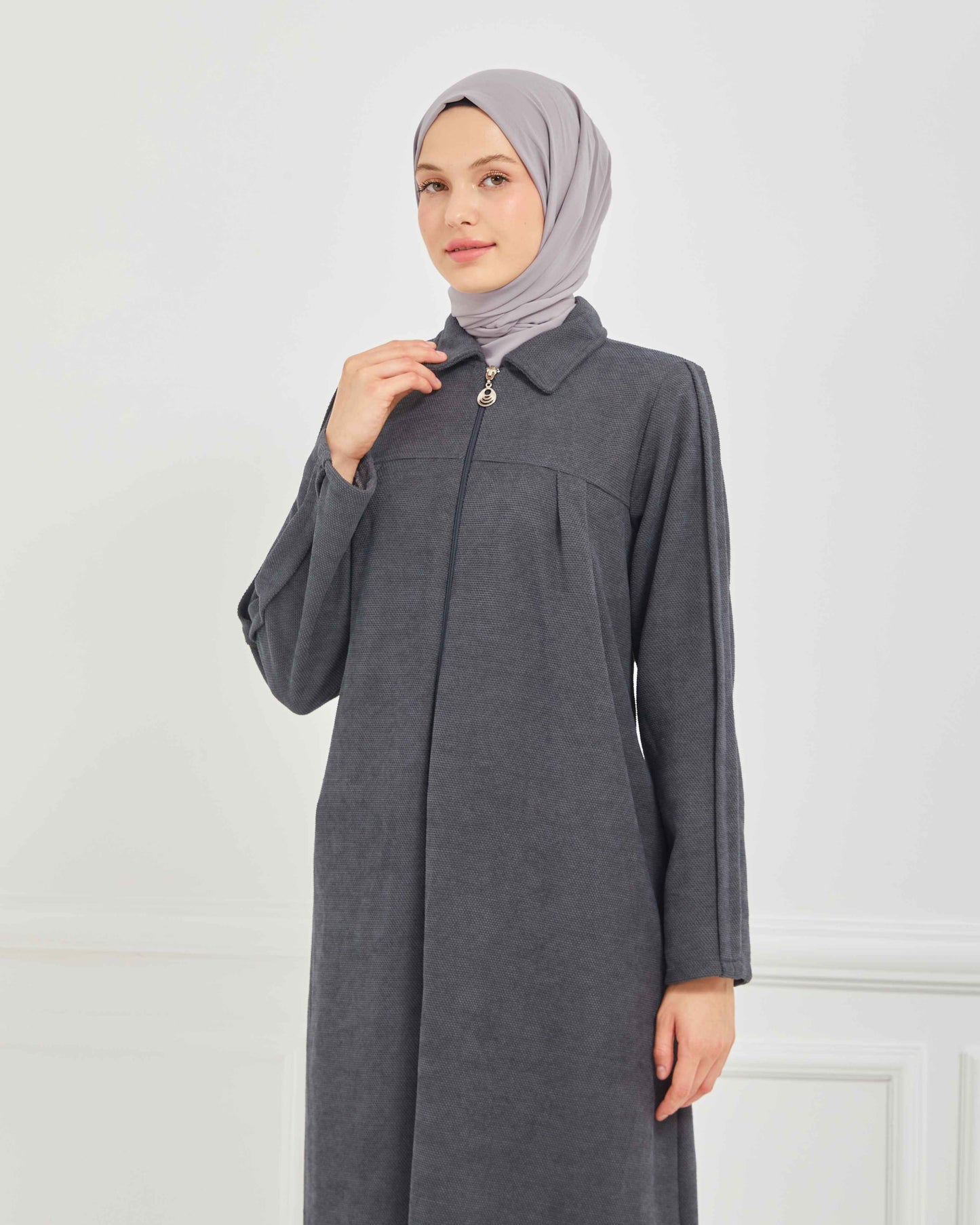 Kışlık Ferace Gri | K209724