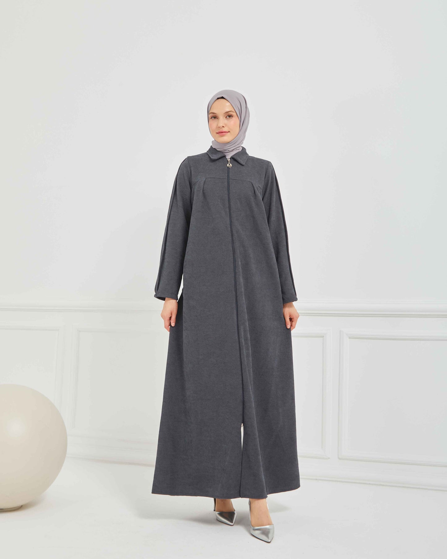 Kışlık Ferace Gri | K209724