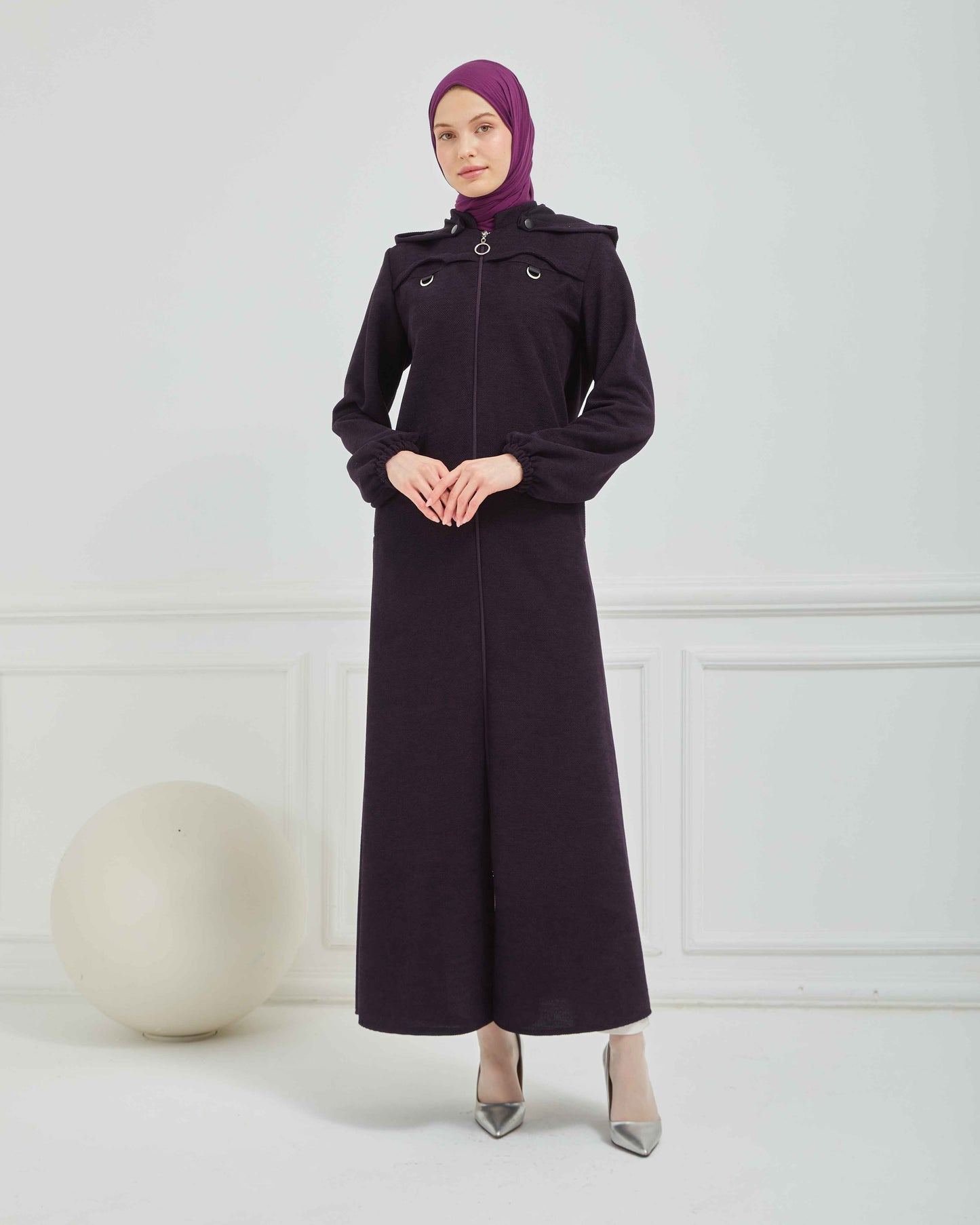 Kışlık Ferace Mürdüm | K21038
