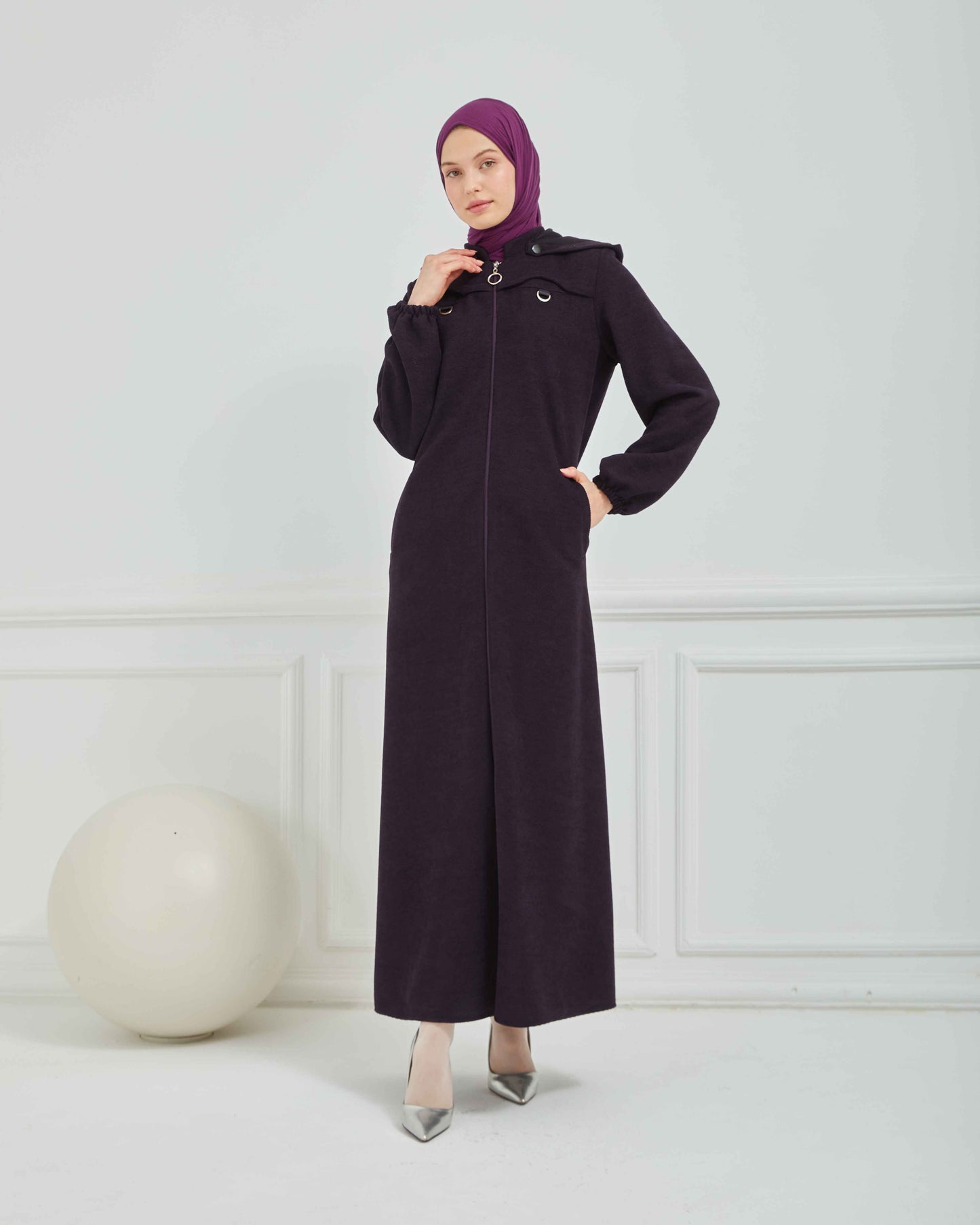 Kışlık Ferace Mürdüm | K21038