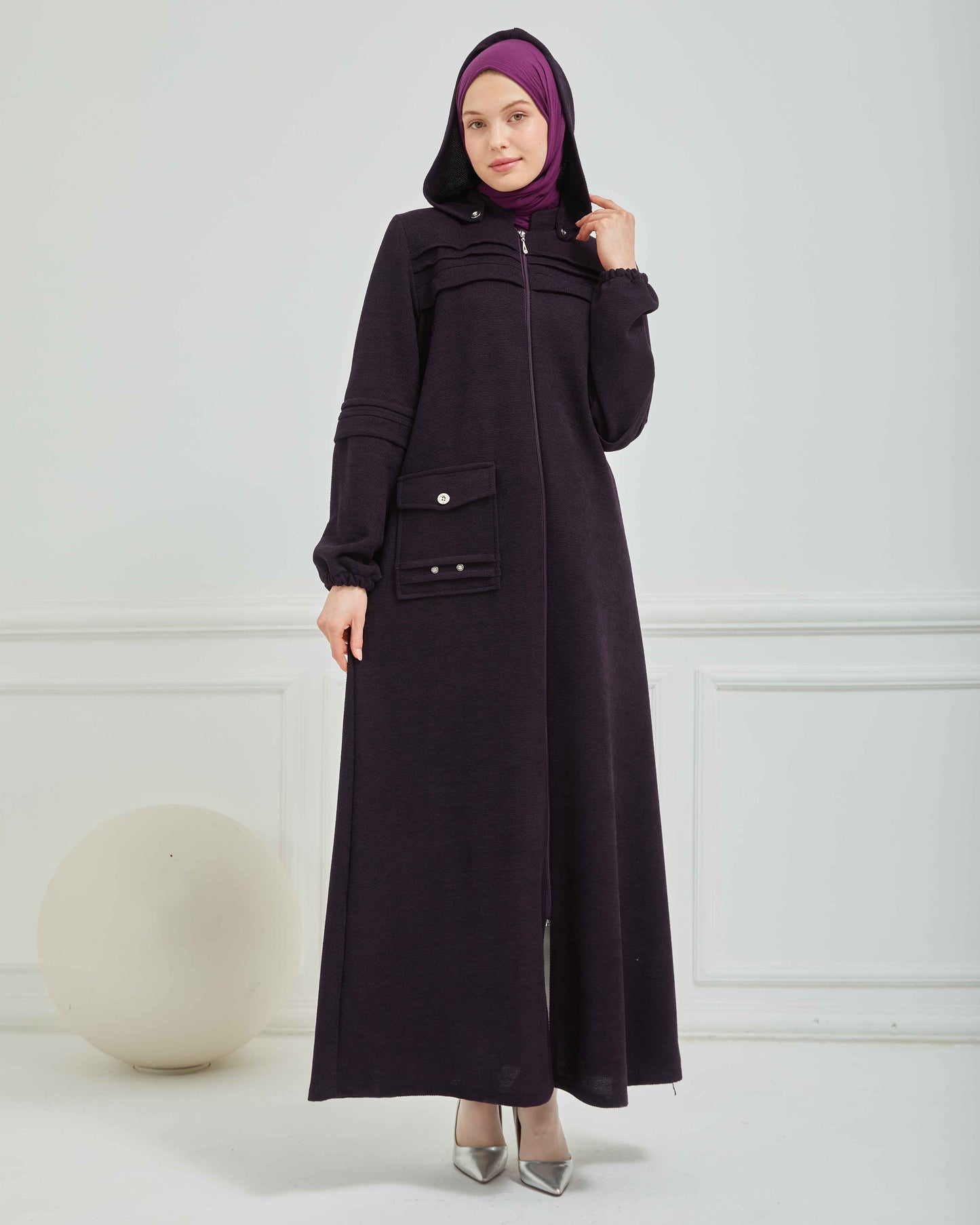 Kışlık Ferace Mürdüm | K20998