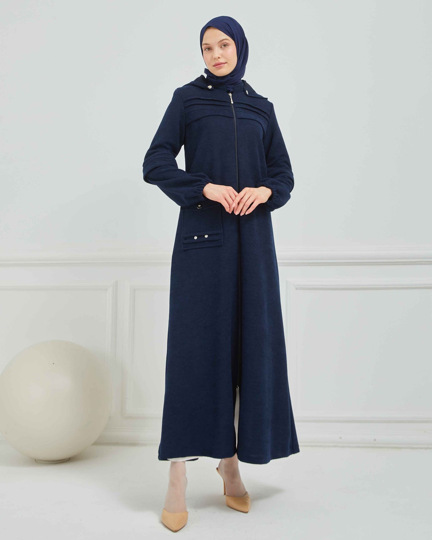 Kışlık Ferace Lacivert | K20995
