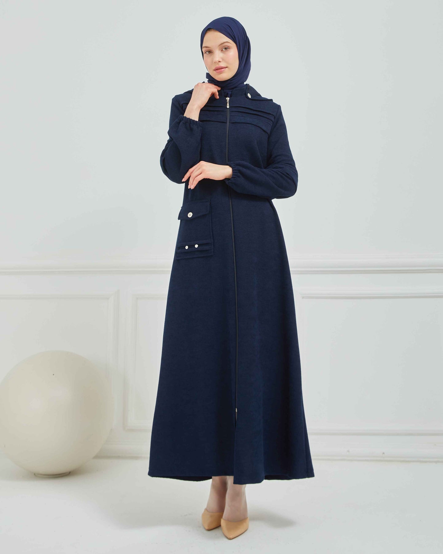 Kışlık Ferace Lacivert | K20995