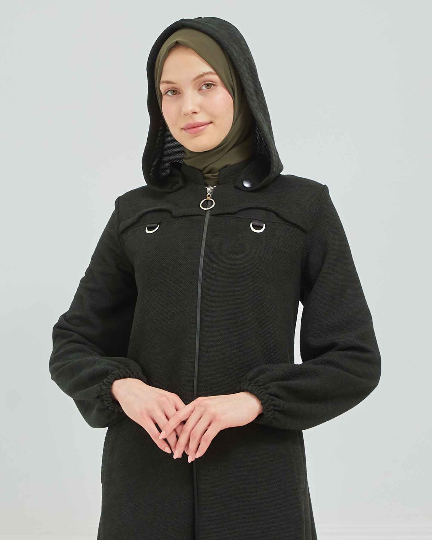 Kışlık Ferace Haki | K21039