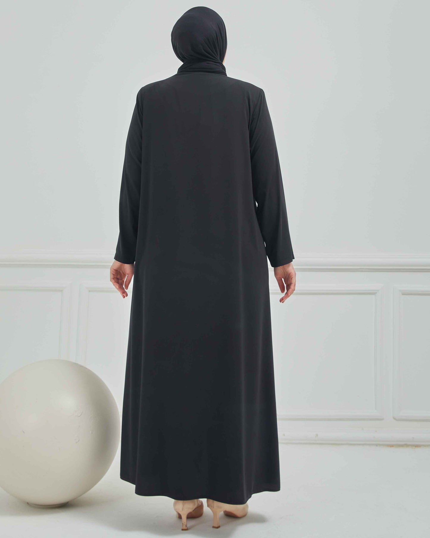 abaya vert avec broderie grande taille | 2002-2-9