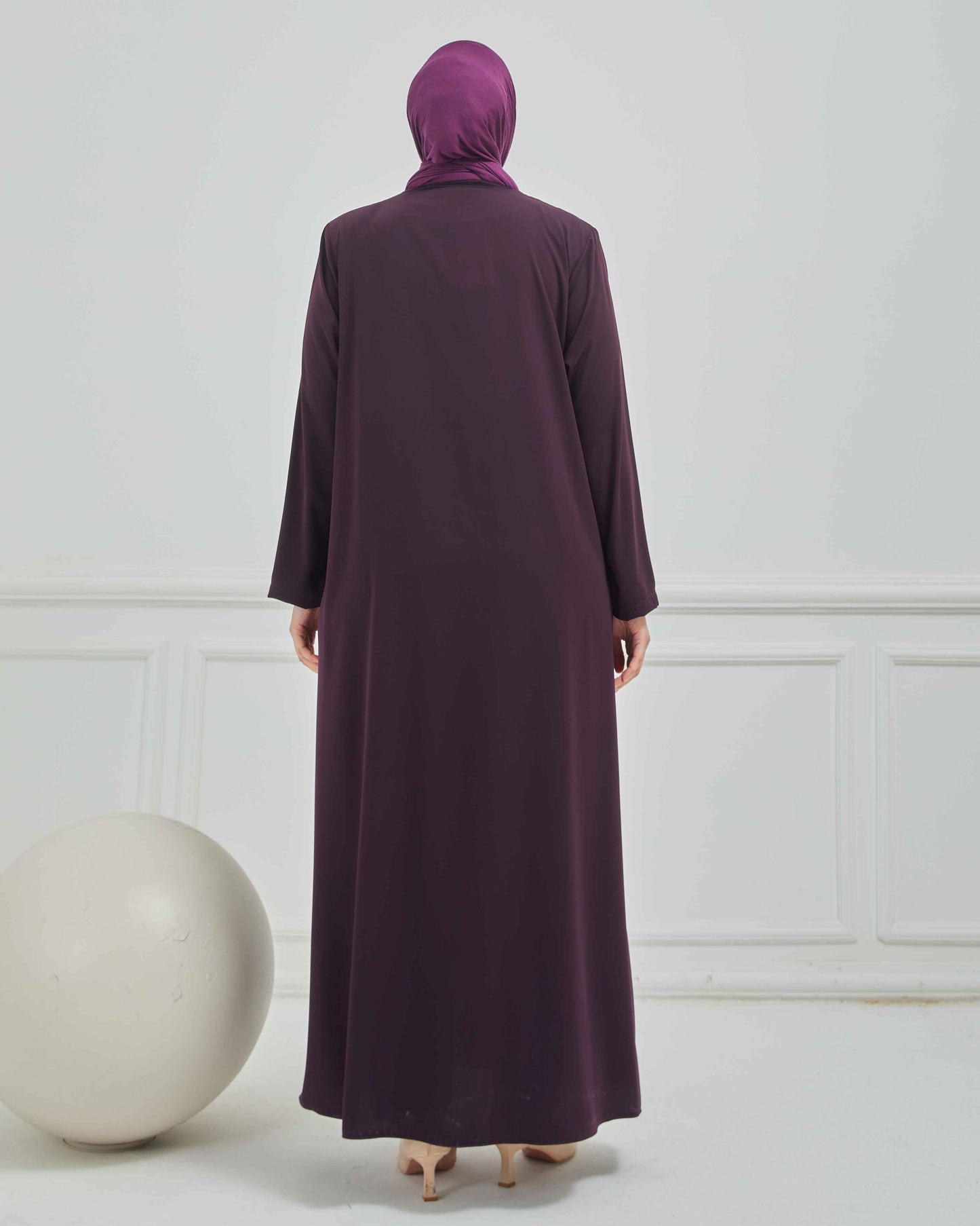 abaya vert avec broderie grande taille | 2002-2-9