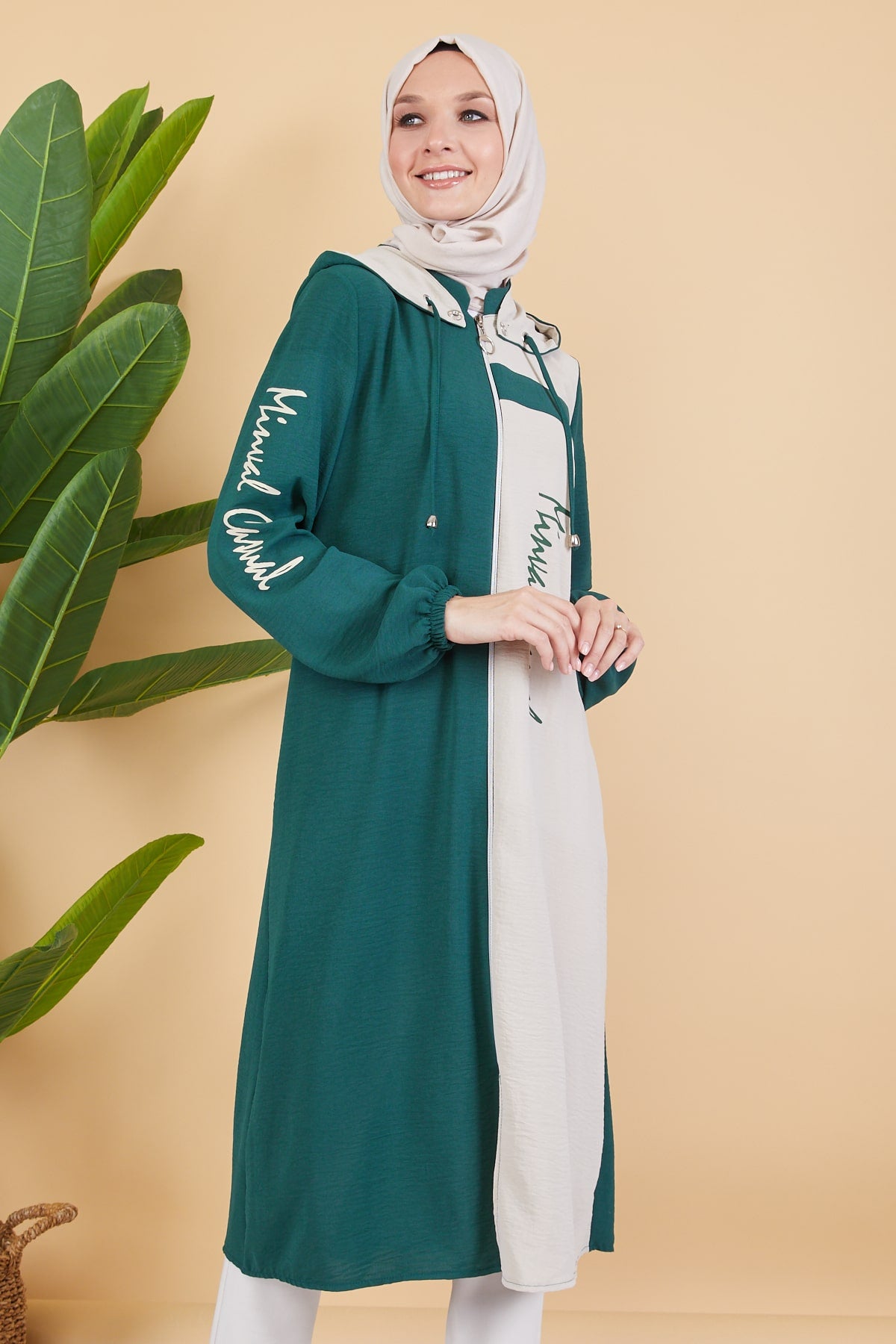 Robe en mousseline grande taille avec pierres bordeaux | 8013-2-7