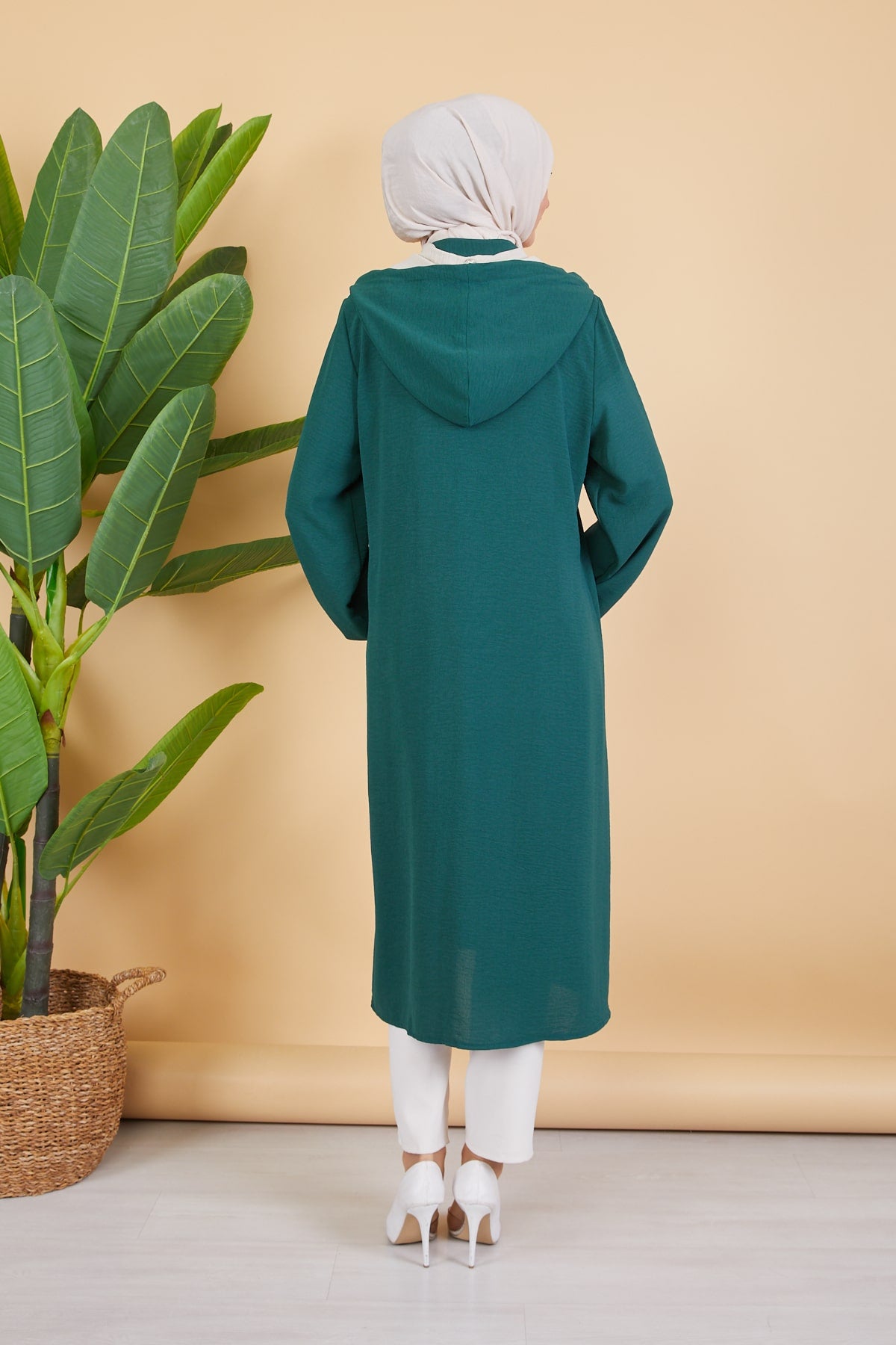 Robe en mousseline grande taille avec pierres bordeaux | 8013-2-7