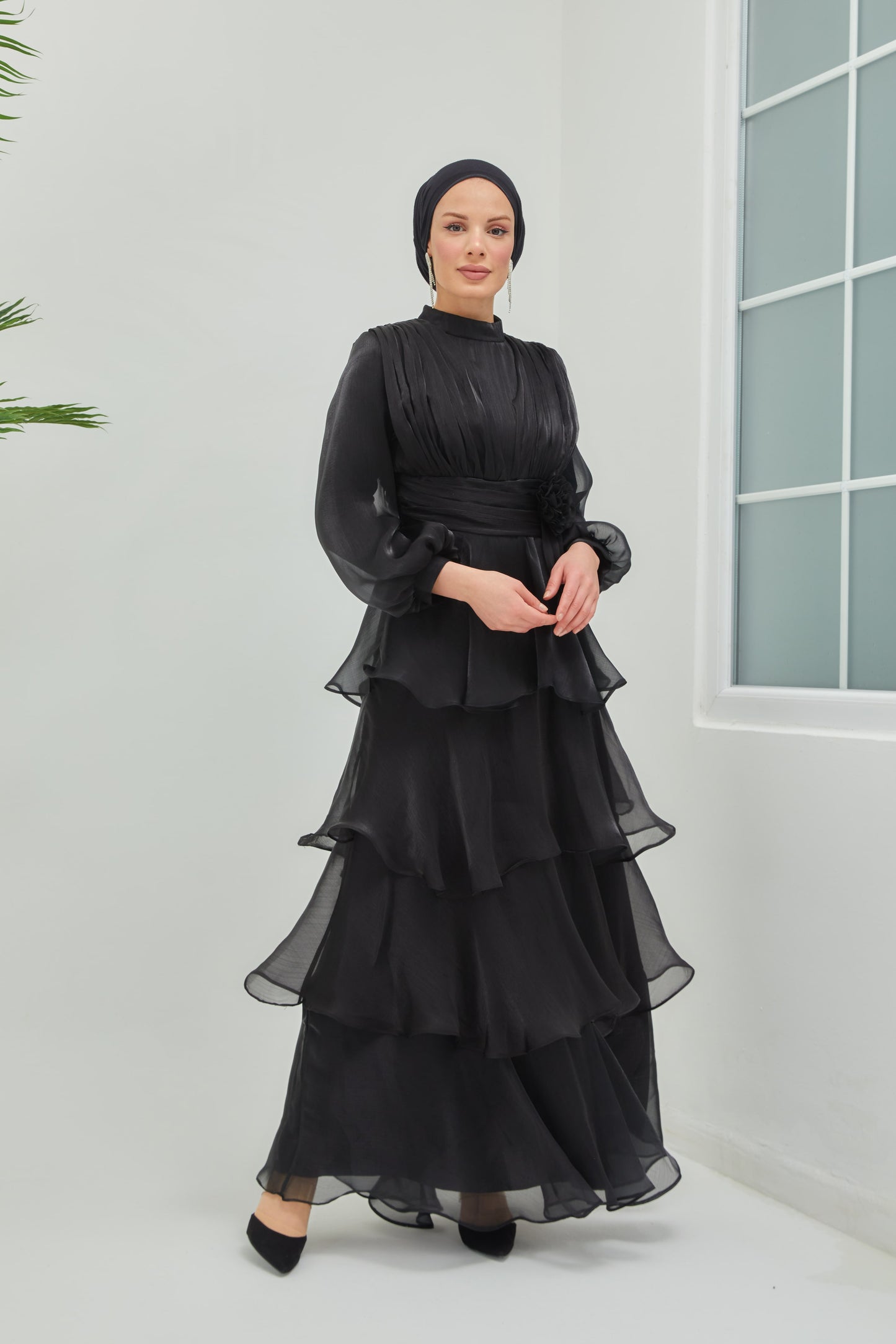 KAT KAT ABİYE SİYAH | 77601
