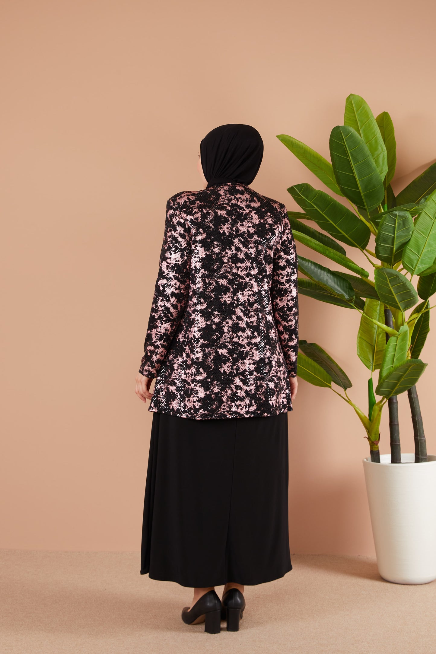 Broş Detaylı Ceketli Sendi Takım Pembe | 801423