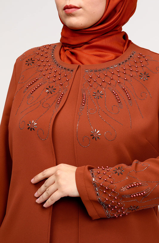 Robe en mousseline grande taille Couleur des carreaux | 8012-1-29