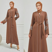 İnci Detaylı Abaya Ferace Taba | 12002-3-27