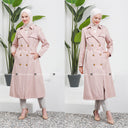 Kapşonlu Trençkot Pembe | 160043