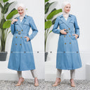 Kapşonlu Trençkot Bebe Mavisi | 1600431