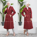 Kapşonlu Trençkot Bordo | 160047