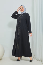 Abaya Grande Taille noir | 2066-2-1