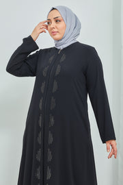 Abaya Grande Taille noir | 2066-3-1