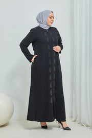 Abaya Grande Taille noir | 2066-3-1