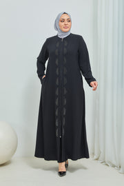 Abaya Grande Taille noir | 2066-3-1