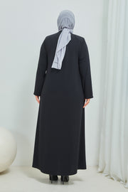 Abaya Grande Taille noir | 2066-3-1