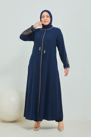 Abaya bleu nuit  grand taille  | 2002-2-5