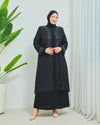 Robe en mousseline grande taille avec pierres Gris | 8013-1-24