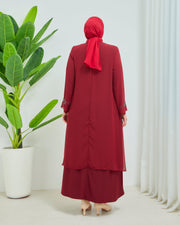 Robe en mousseline grande taille avec pierres Gris | 8013-1-24