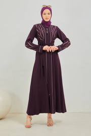 Abaya mauve |  2067-3-8