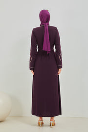 Abaya mauve |  2067-3-8