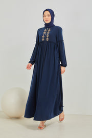 Abaya  bleu nuit  | 2061-2-5