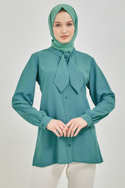 chemise vert eau | 6003-12