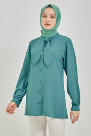 chemise vert eau | 6003-12