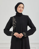 Taşlı Ferace Siyah | 207341