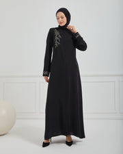 Taşlı Ferace Siyah | 2073-4-1