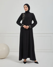 Taşlı Ferace Siyah | 2073-4-1