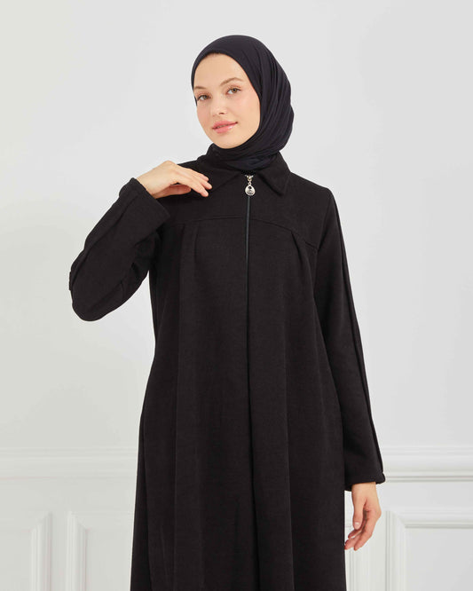 Kışlık Ferace Siyah | K20971