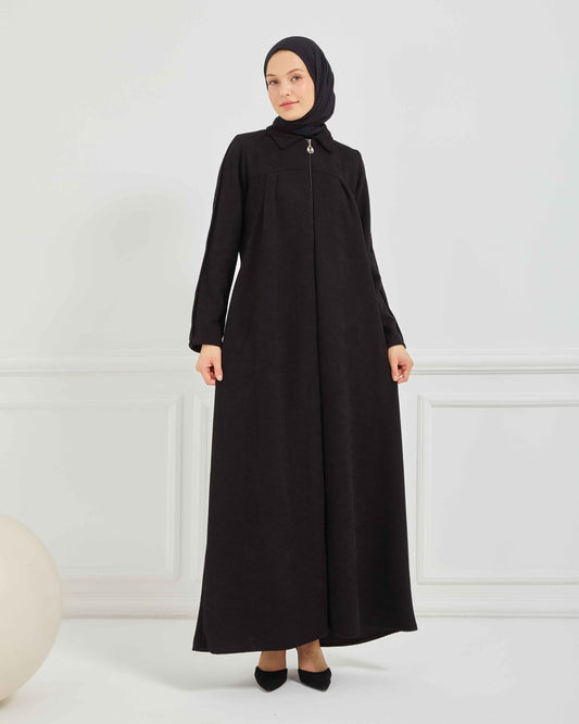 Kışlık Ferace Siyah | K20971