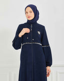 Kışlık Ferace Lacivert | K20835