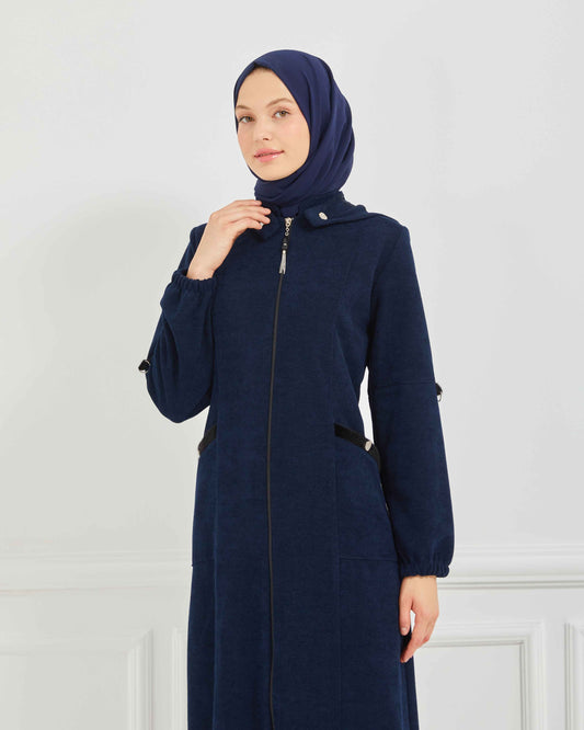 Kışlık Ferace Lacivert | K20875