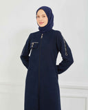 Kışlık Ferace Lacivert | K20955