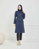 Kapşonlu Trençkot Lacivert | 160055